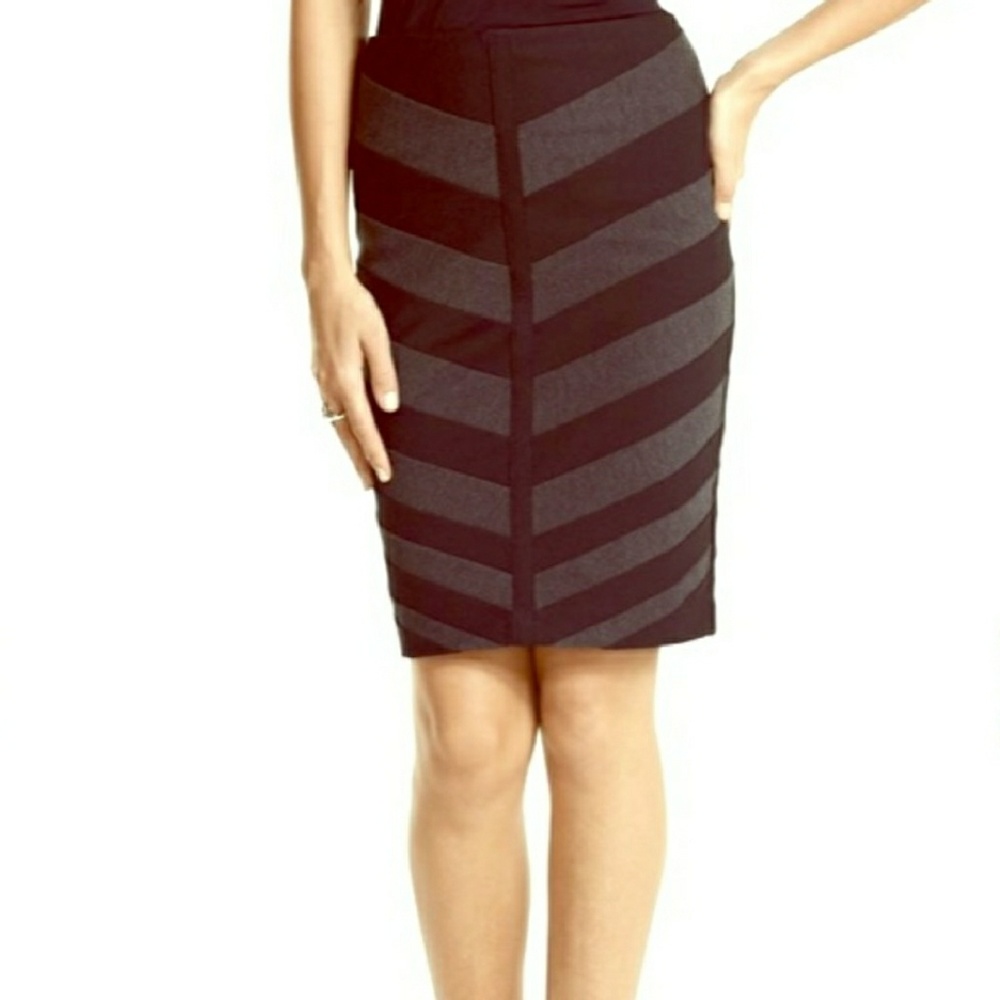 WHBM black and grey pencil skirt